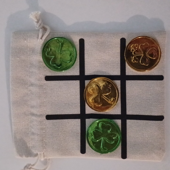 Handmade  St Patrick's Day Tic Tac Toe Game - Picture 2 of 2